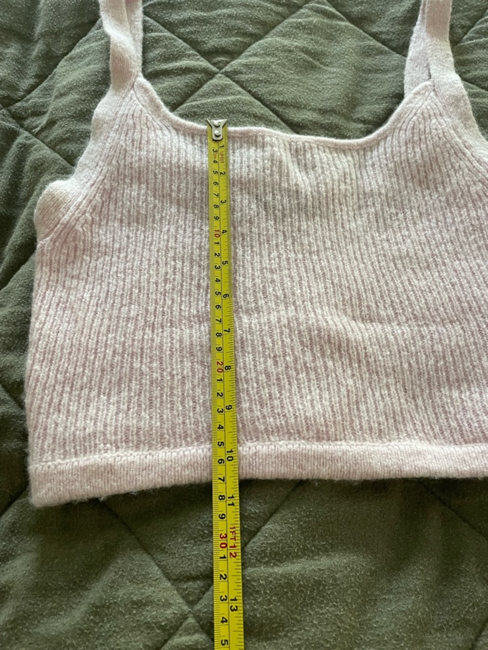 NAADAM Ribbed Spaghetti Strap Crop Top - Light Pink - Picture 8 of 9